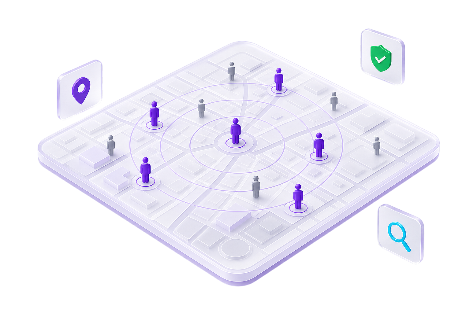 Local business prospecting map visualization